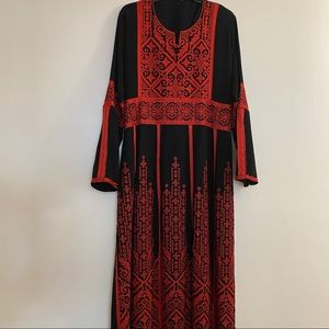 Traditional Elegant Red black women Thobe dress